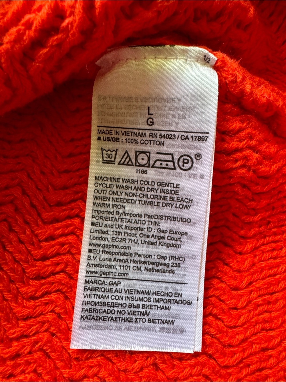 GAP Red Sweater Tank L - Picture 3 of 4